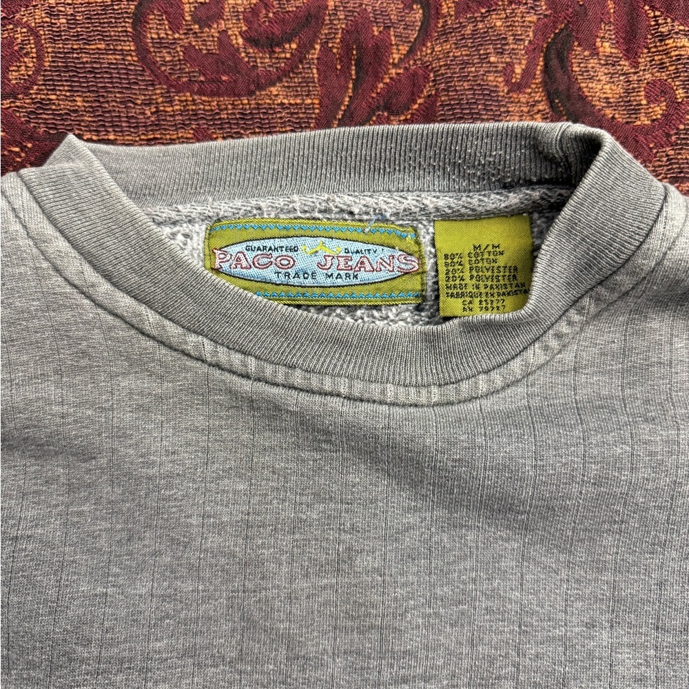 VTG Paco Jeans Embroidered Crewneck Sweater - Picture 3 of 7